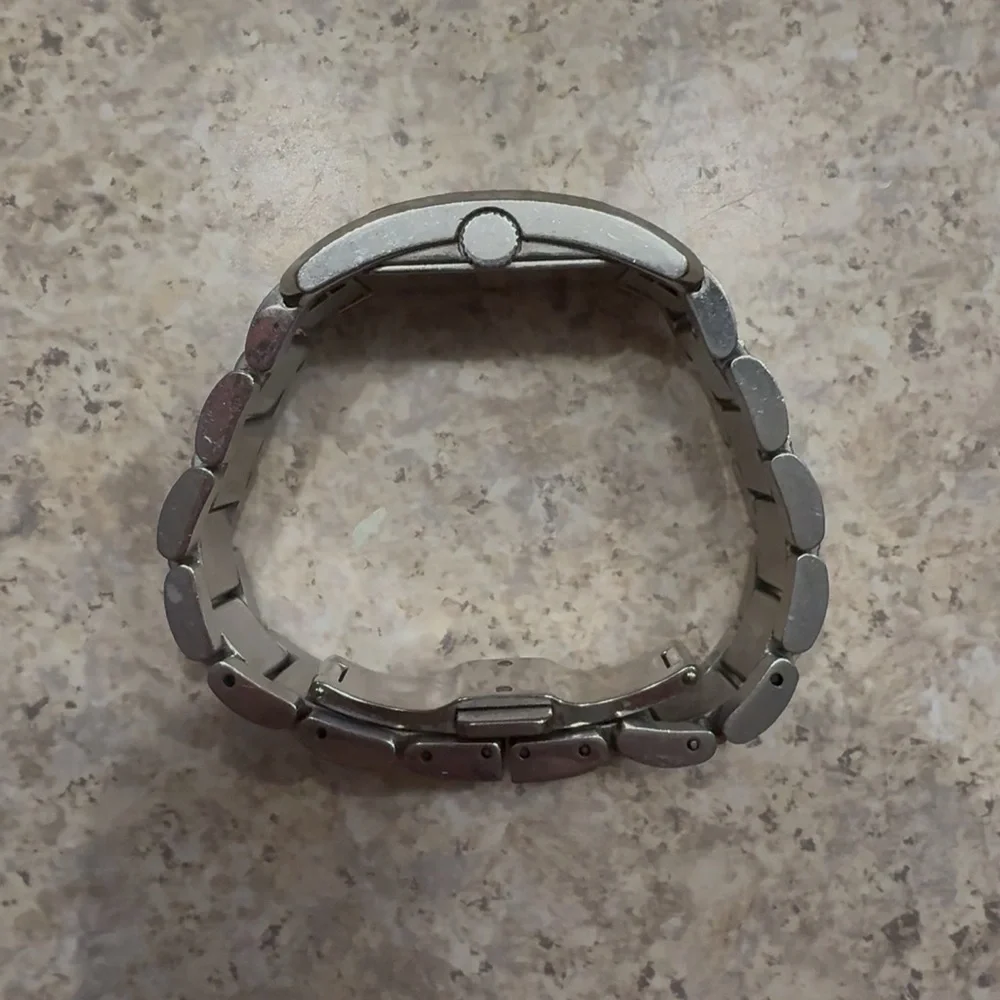 Burberry Silver Geometric Dial Watch